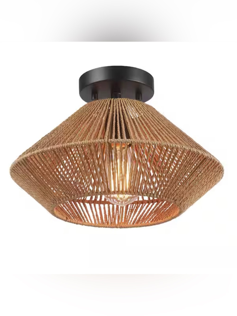 Hampton Bay Savannah Boho Flush Mount Ceiling Light